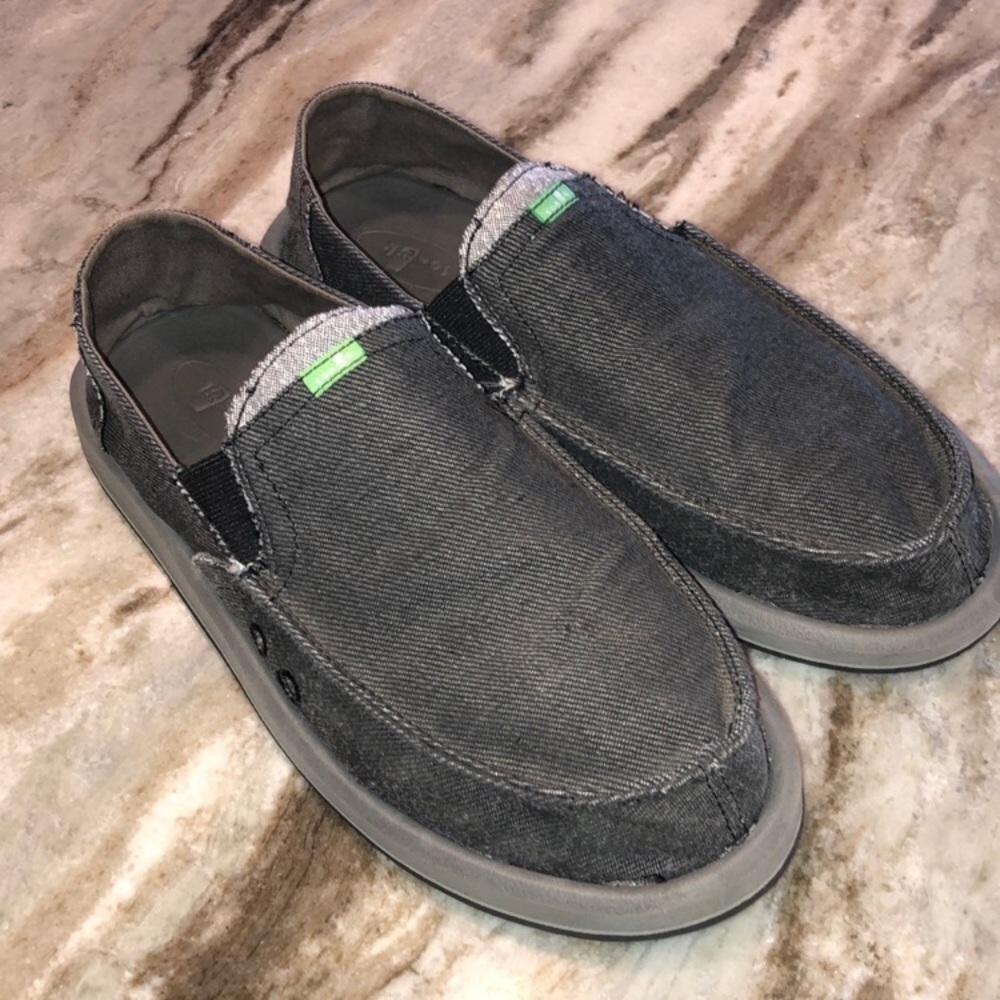 Men’s Sanuk Pick Pocket Slip-On-Shoes In Charcoal